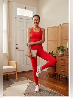 Lululemon lemon 🍋 High-Rise Red Full Length Leggings for Women